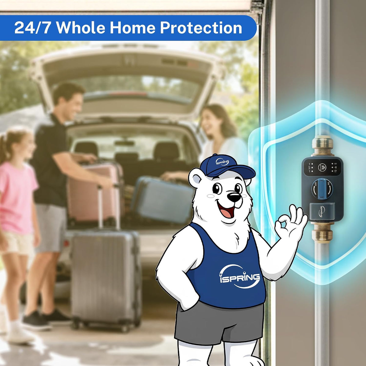 LS43WL Smart Leak Detector - Auto Water Shut-Off