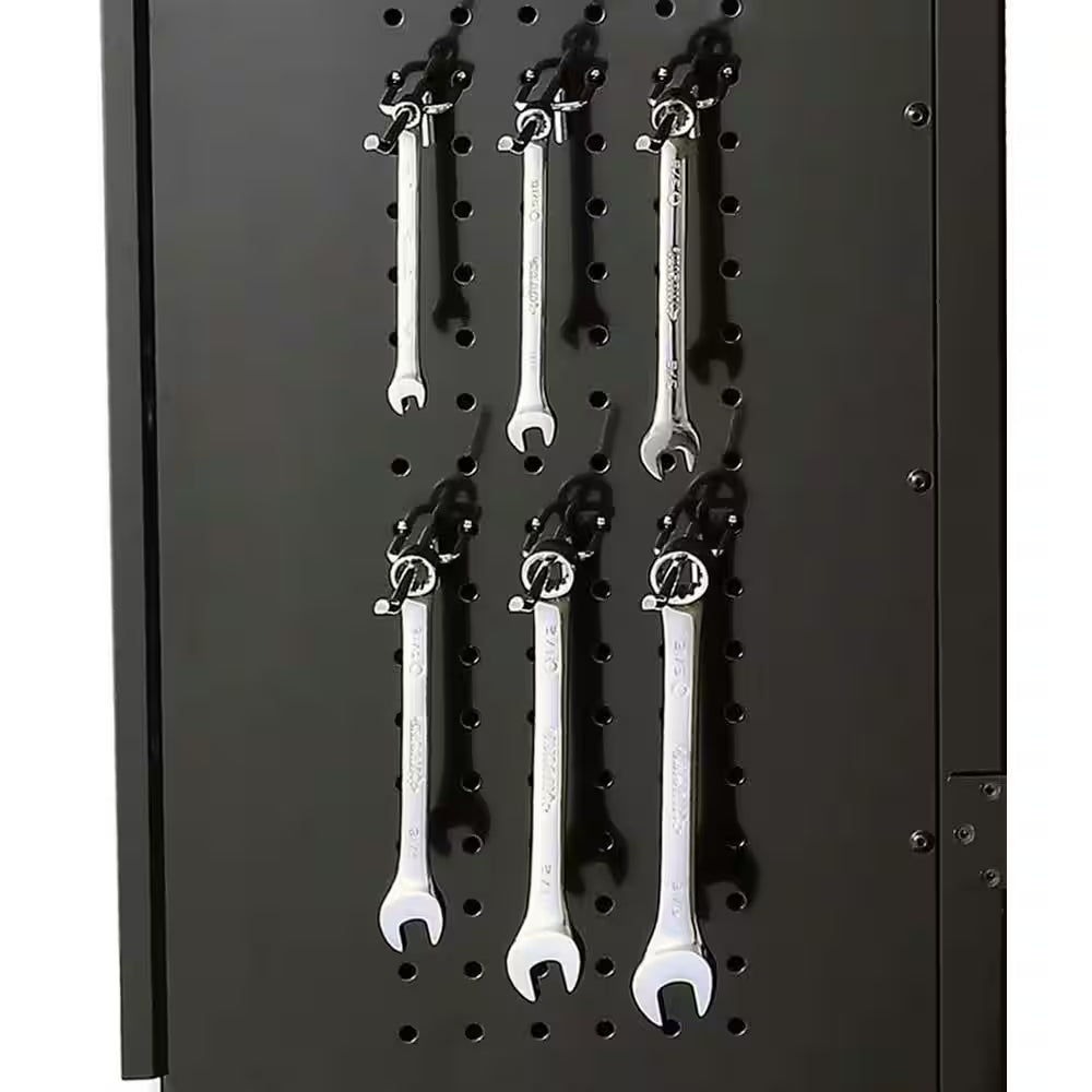 Regular Duty Welded 54.5 In. W X 75 In. H X 19.6 In. D 21-Gauge Steel 3-Piece Garage Storage System in Black