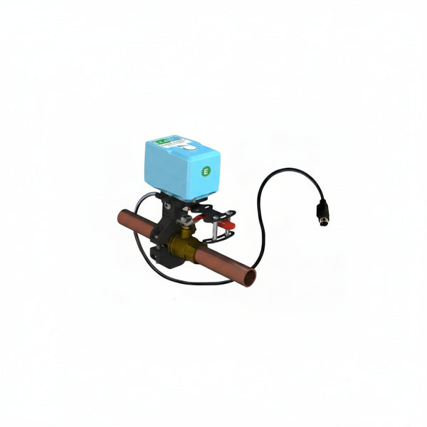 EVC400-MW-WLS1M Bulldog Matter Wifi Valve Robot with Wired Leak Sensor, Smart Water Shutoff Valve, No Hub Required, Easy DIY Install, Fits up to 1.5" Valves