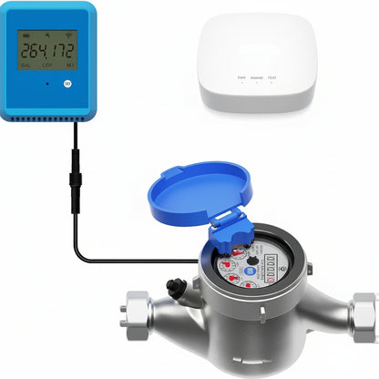 Flowsmart NSF Water Meter, Smart Water Usage Monitor and Water Leak Detection: 0.75 Inch Advanced Smart Home Water Meter, Hub Included, YS1603+YS5007