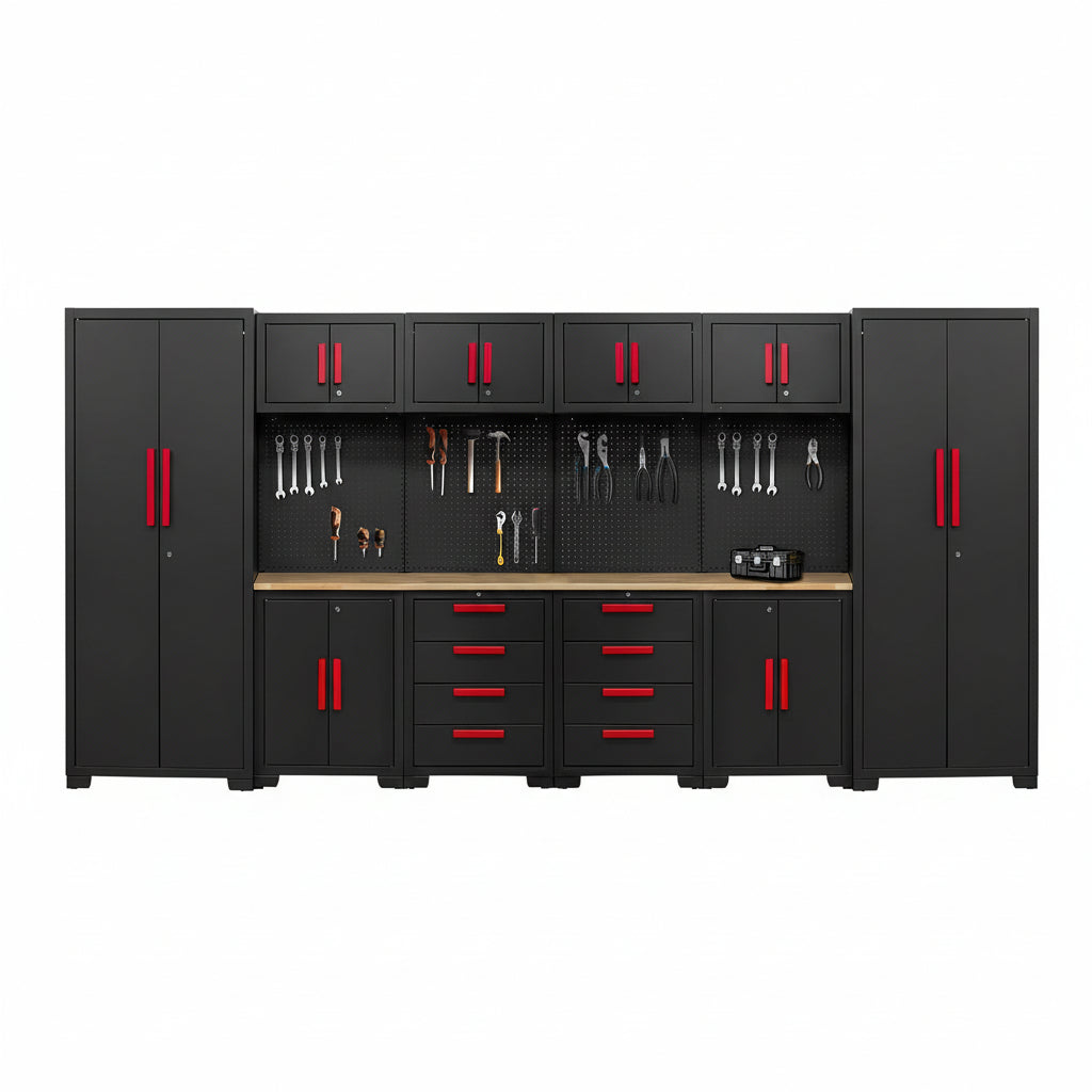 Garage Storage Cabinet System - 2 * 6-Pcs Workshop Set