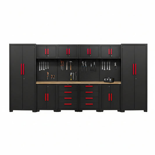 Garage Storage Cabinet System - 2 * 6-Pcs Workshop Set
